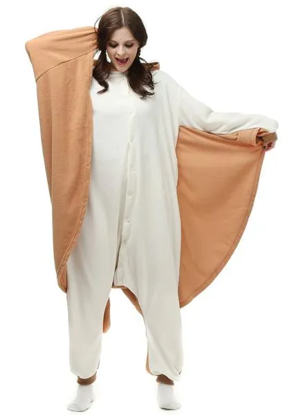 KHAKI FLYING RAT COSTUME WINTER WARM SLEEPWEAR