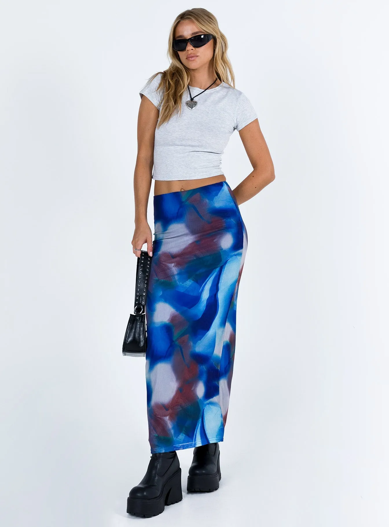 Knox Maxi Skirt Blue