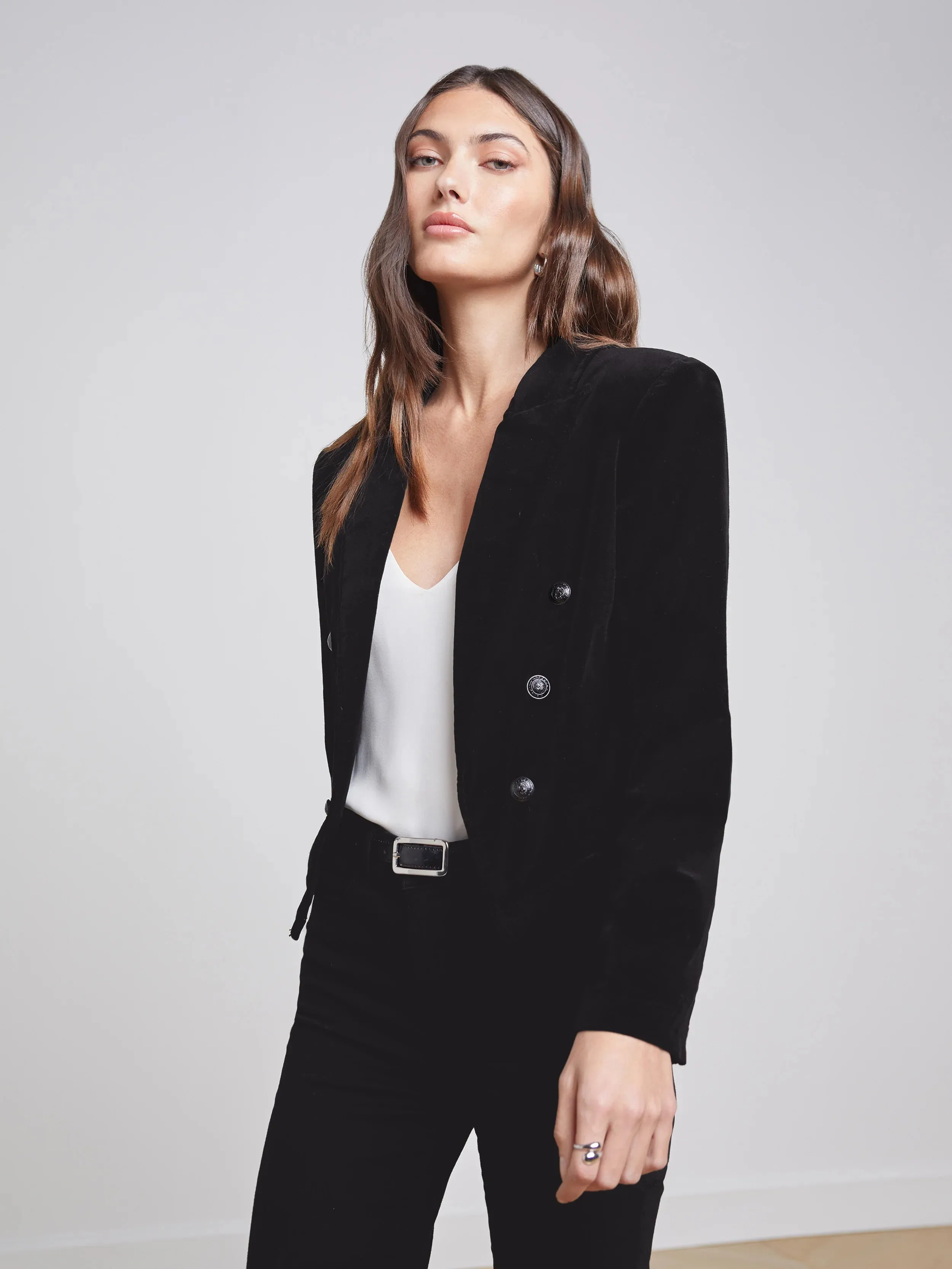 La1750 Black Cropped Blazer