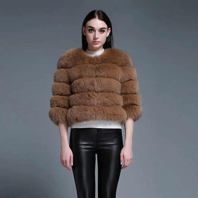 Ladies' Winter jacket Women Real Fox Fur Women Jacket Womens Coats of Fur Coat Women Outwear Fur Story FS151259