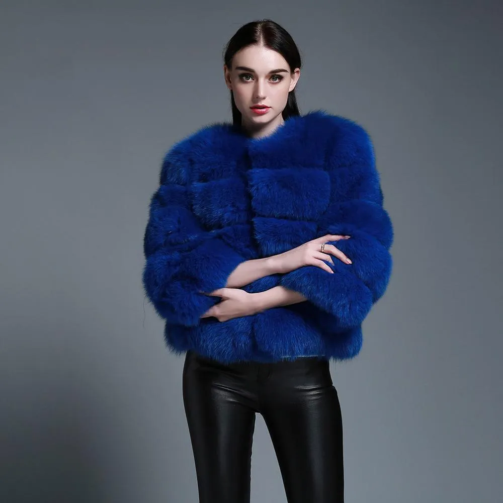 Ladies' Winter jacket Women Real Fox Fur Women Jacket Womens Coats of Fur Coat Women Outwear Fur Story FS151259