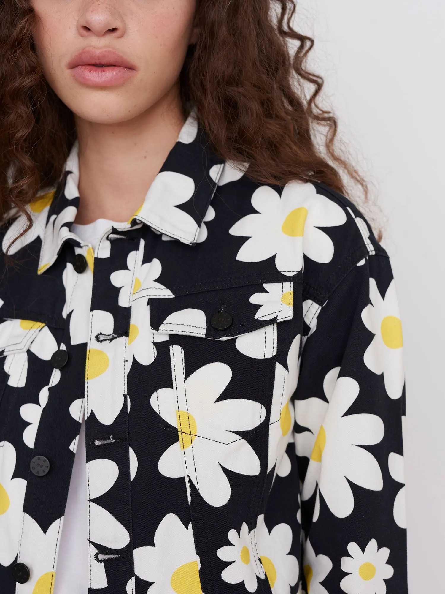 Lazy Oaf Pushing Daisies Cropped Jacket