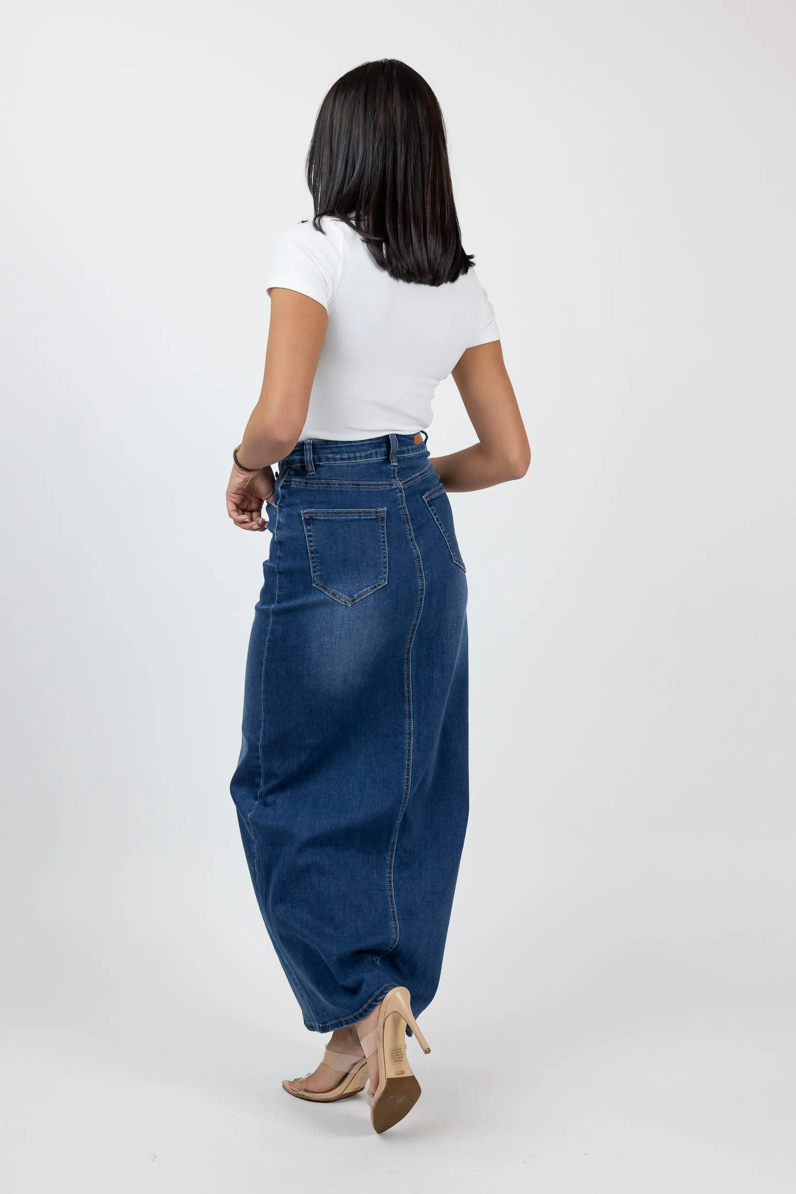 Lizzy Denim Maxi Skirt