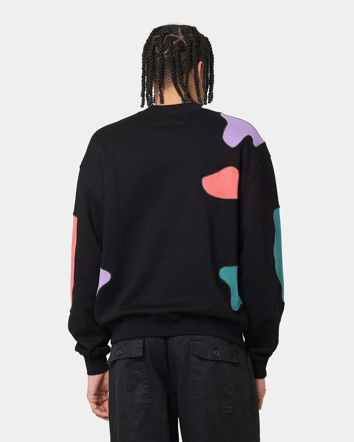 Loiter Inset Crewneck Black/Multi-Coloured