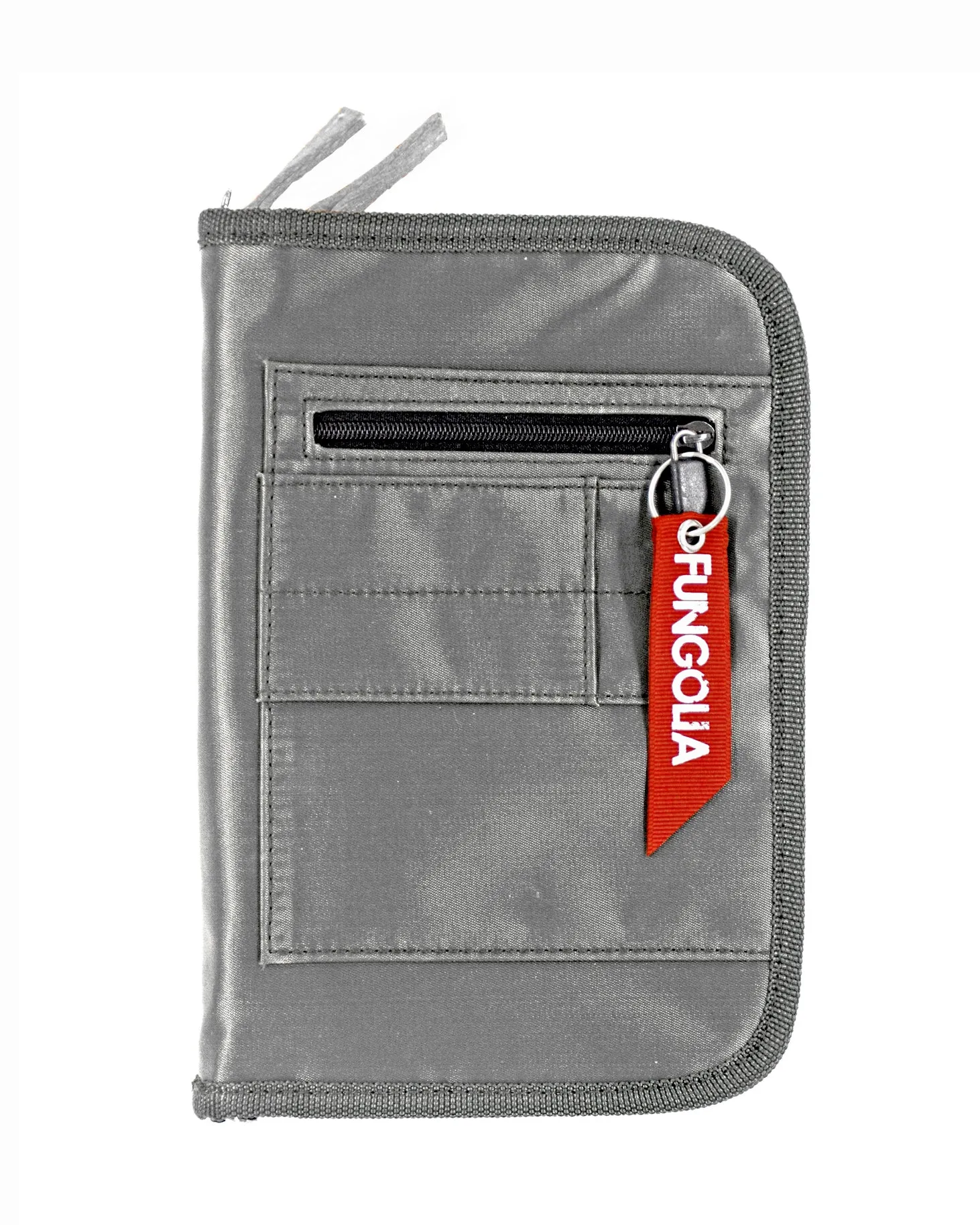 <A 000a001a92wx> Fungolia MA1 Passport Holder (Silver Grey)