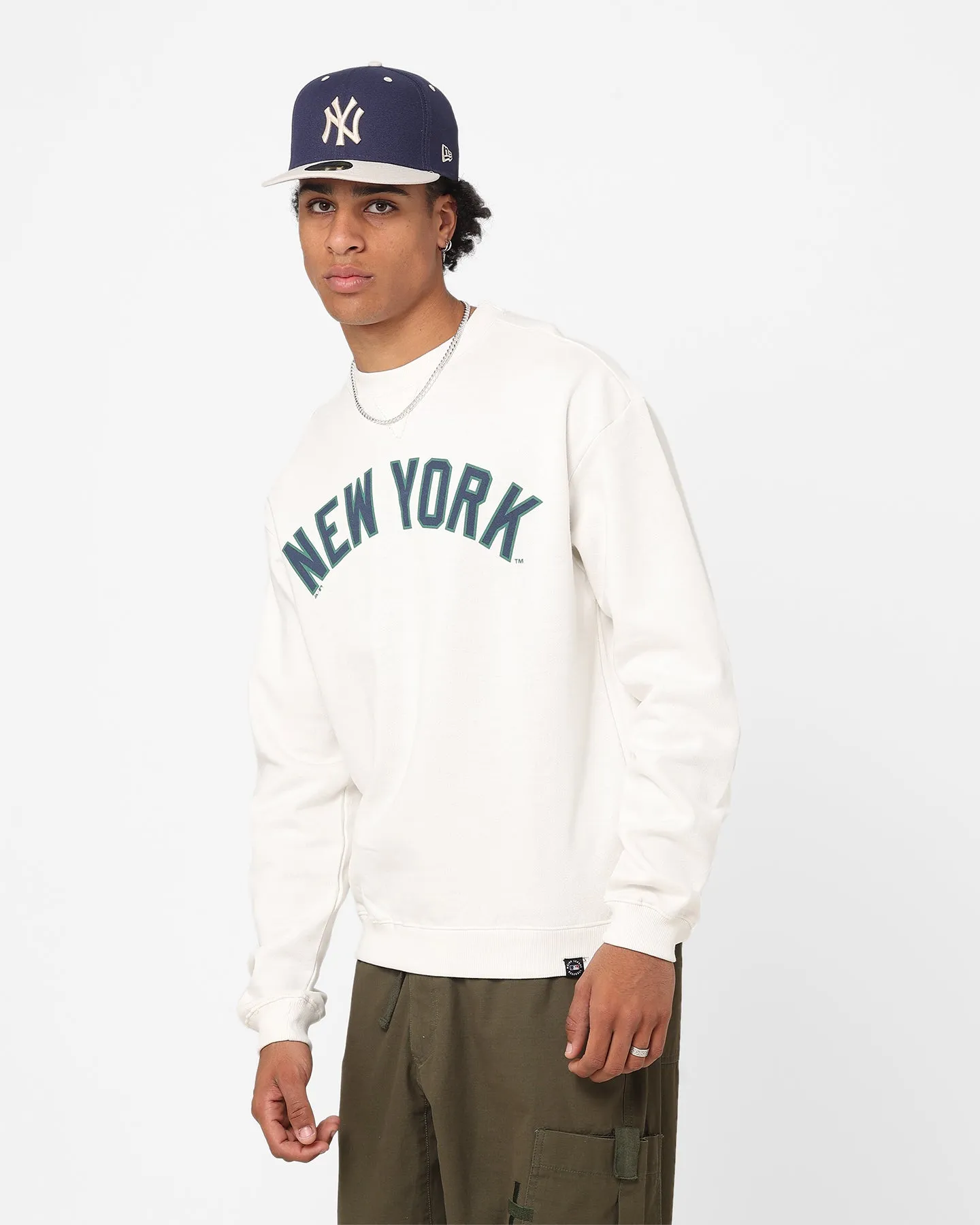 Majestic Athletic New York Yankees Heritage Crewneck Optic White