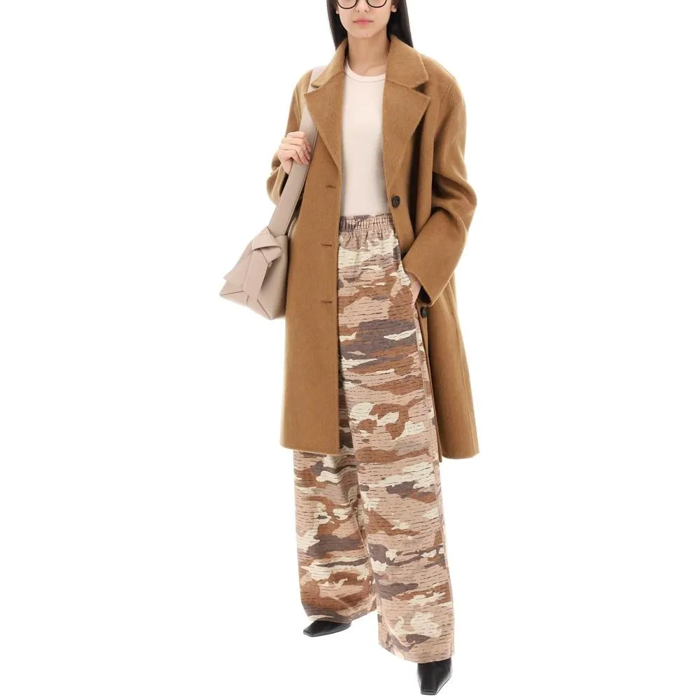 Manteaux Acne Studios Midi Wool And Alpaca Coat - Beige - Femme