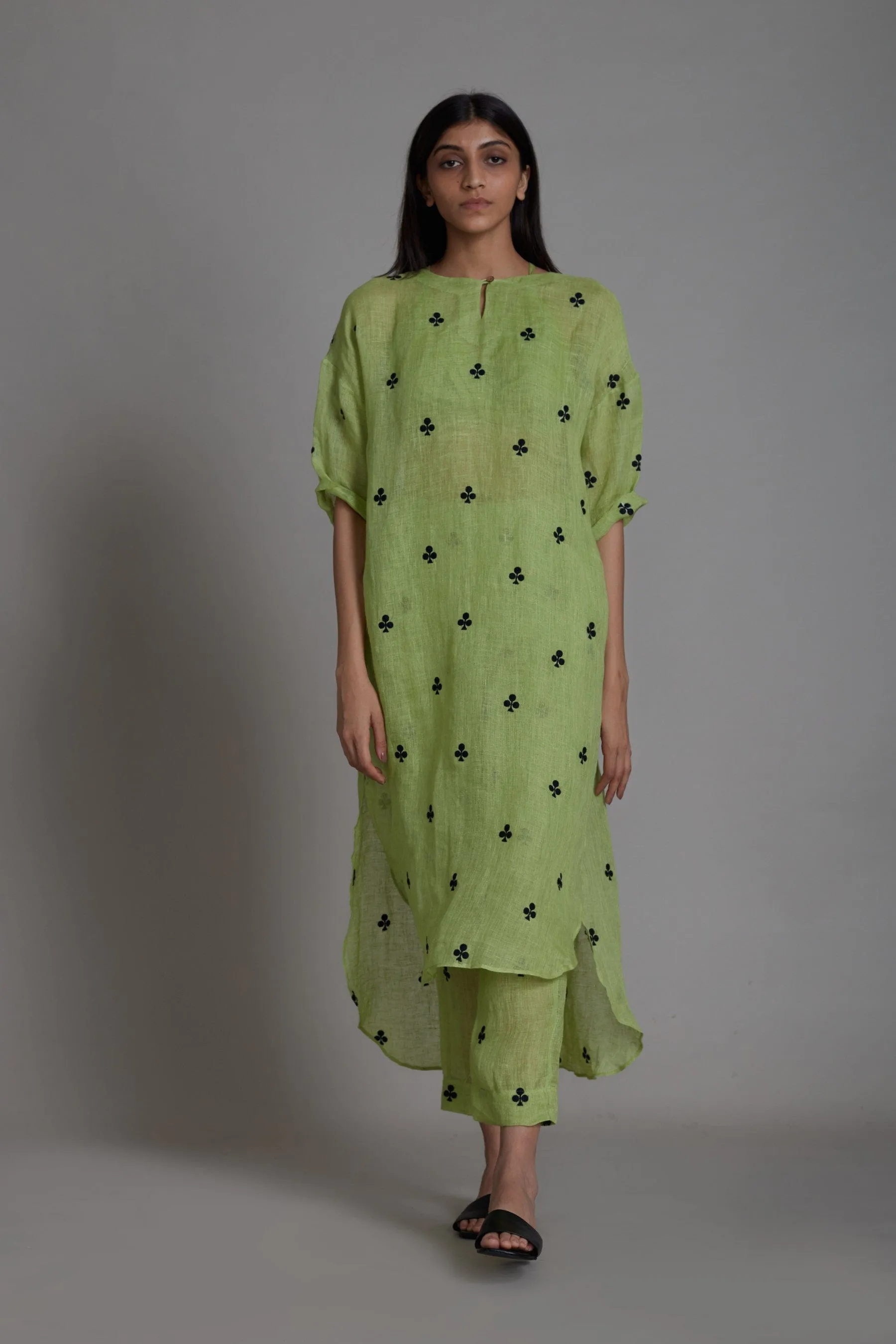 Mati Trump Card Tunic Dress-Green