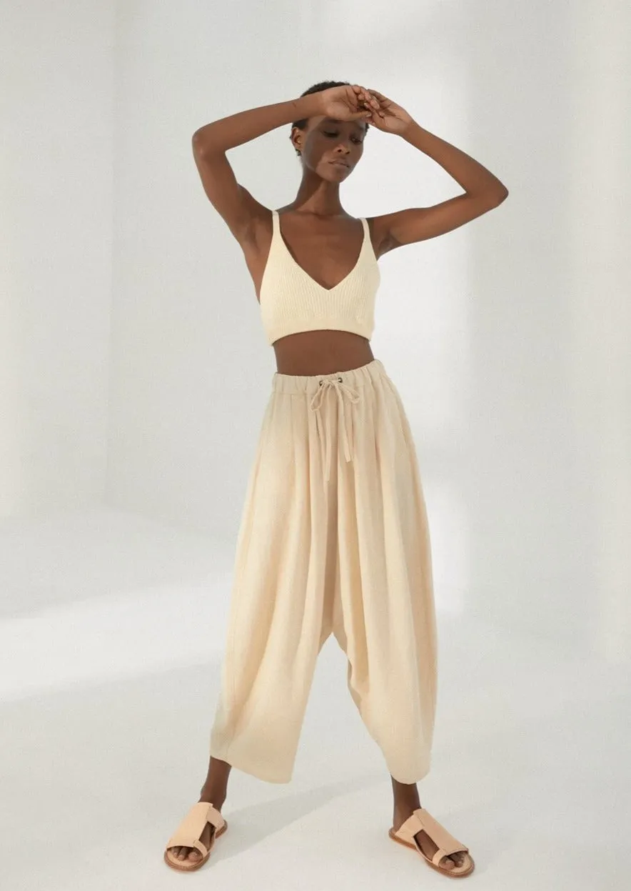 Maxi Linen Pants, Sand