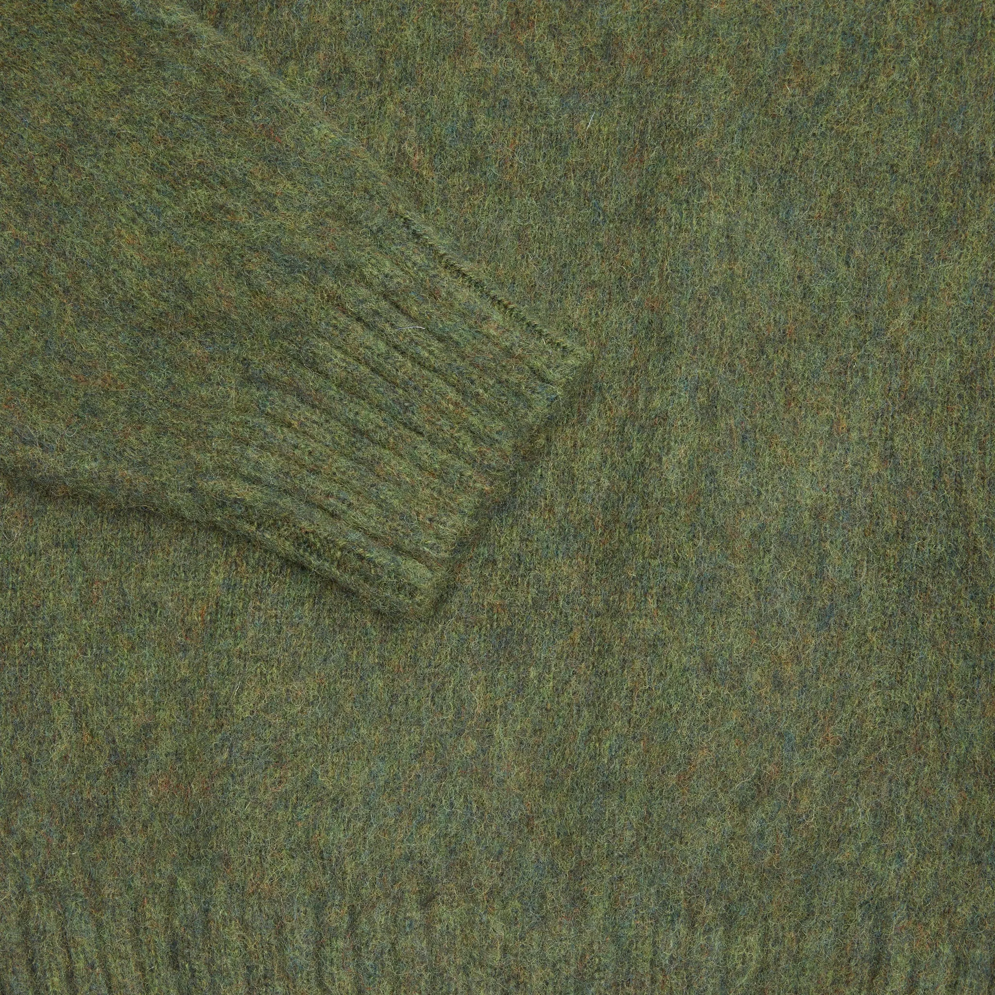 McGeorge of Scotland Supersoft Shetland Shaggy Jumper in Green