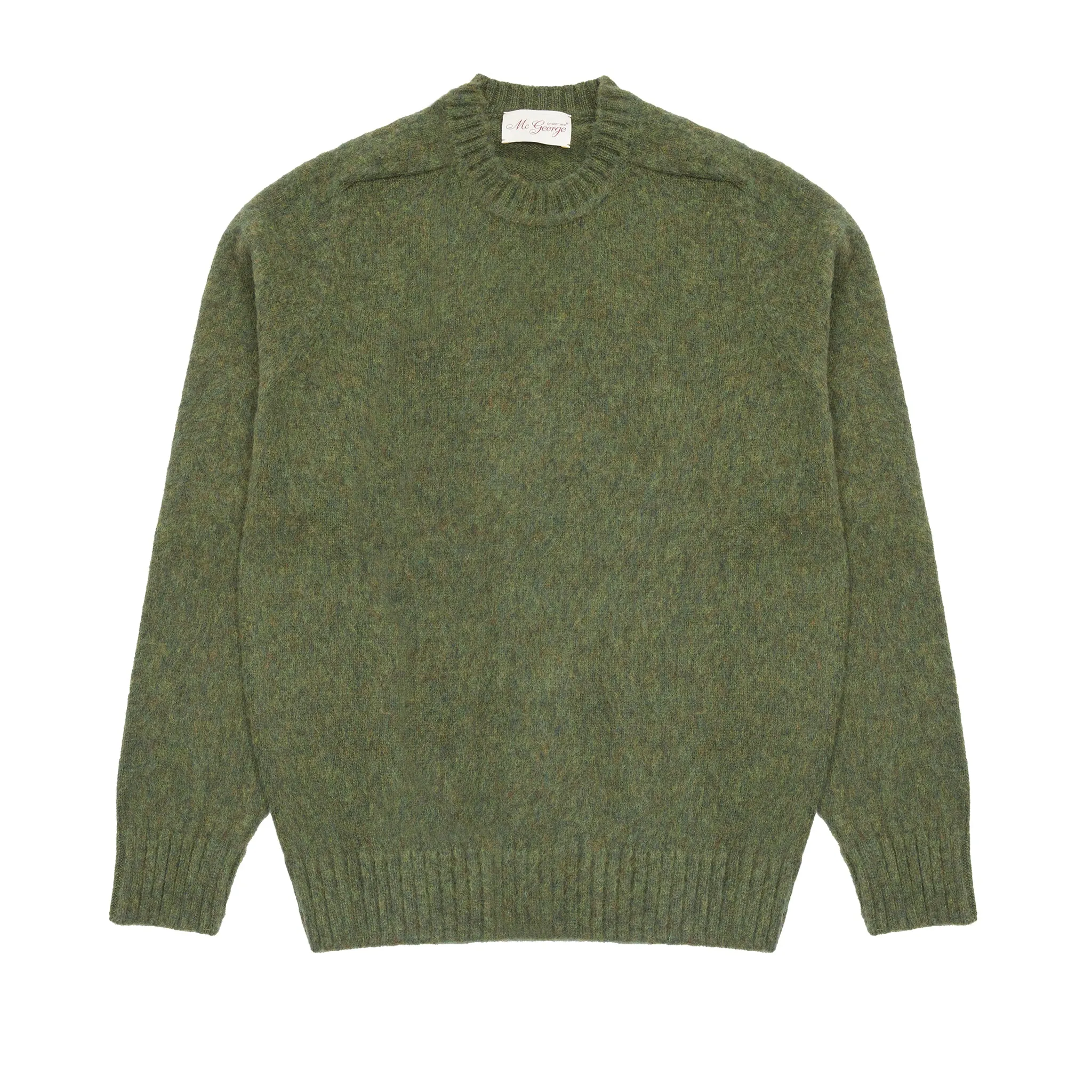 McGeorge of Scotland Supersoft Shetland Shaggy Jumper in Green