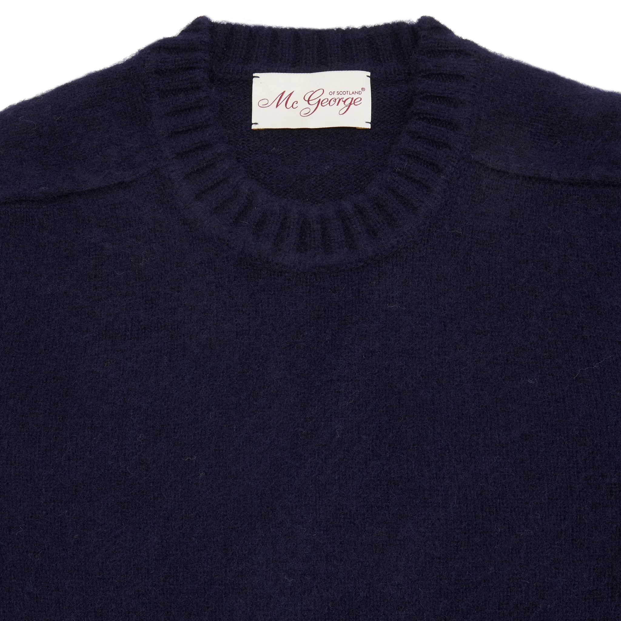 McGeorge of Scotland Supersoft Shetland Shaggy Jumper in Navy