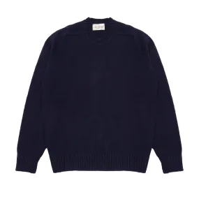 McGeorge of Scotland Supersoft Shetland Shaggy Jumper in Navy