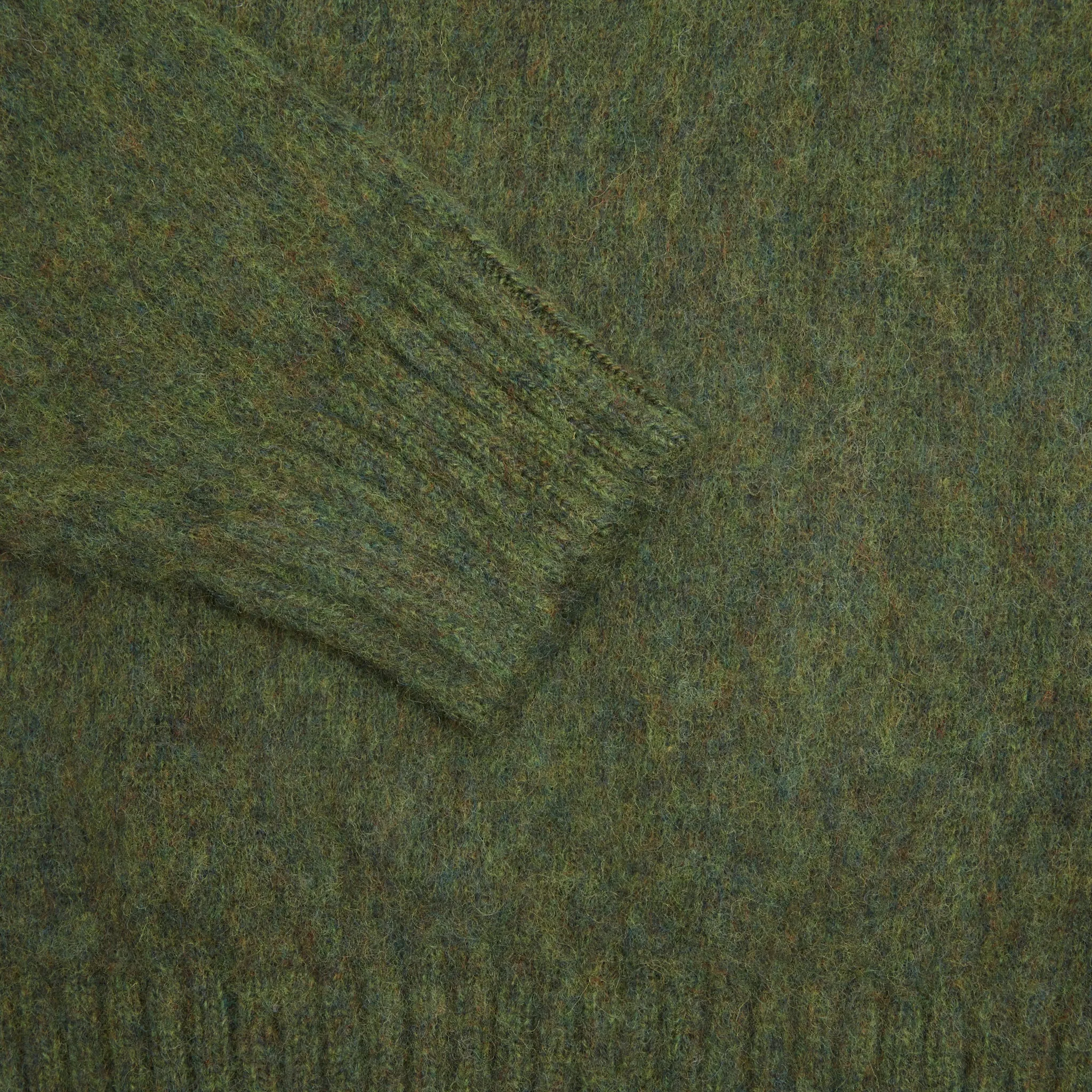 McGeorge of Scotland Supersoft Shetland Shaggy Jumper in Pine