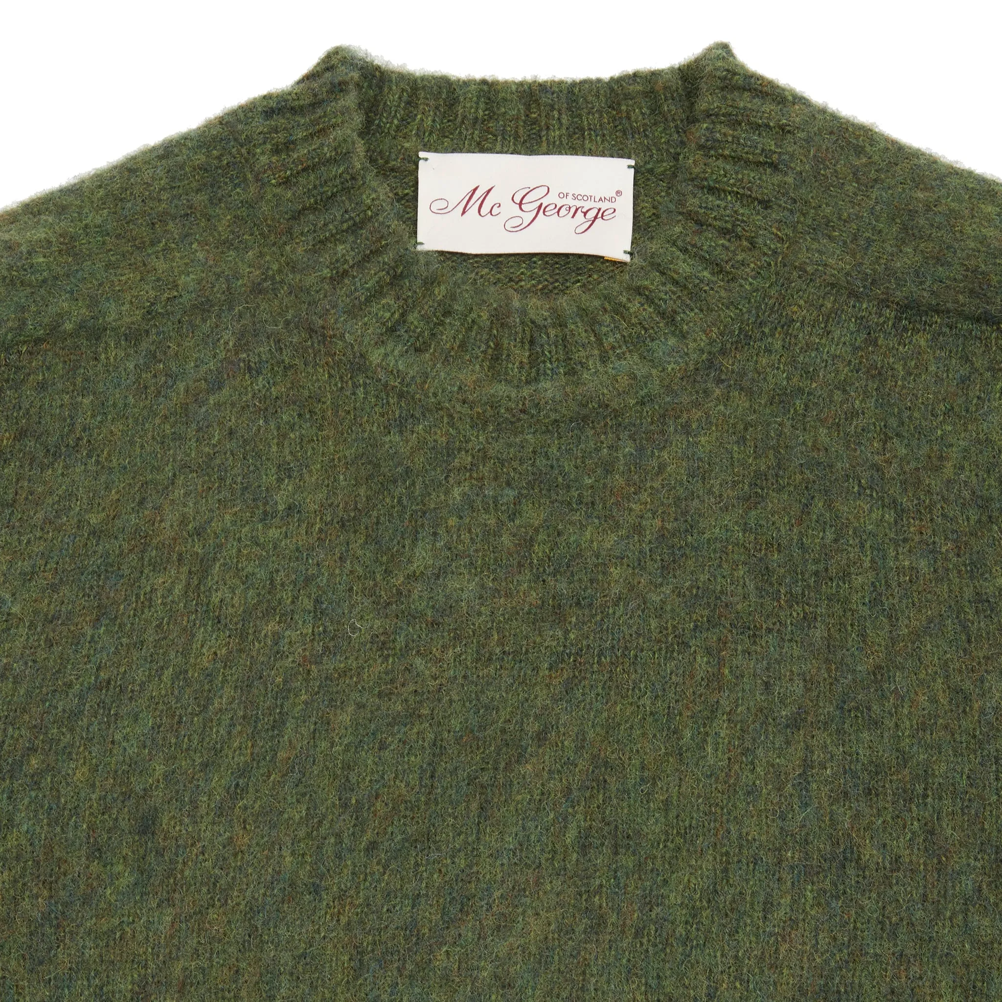 McGeorge of Scotland Supersoft Shetland Shaggy Jumper in Pine