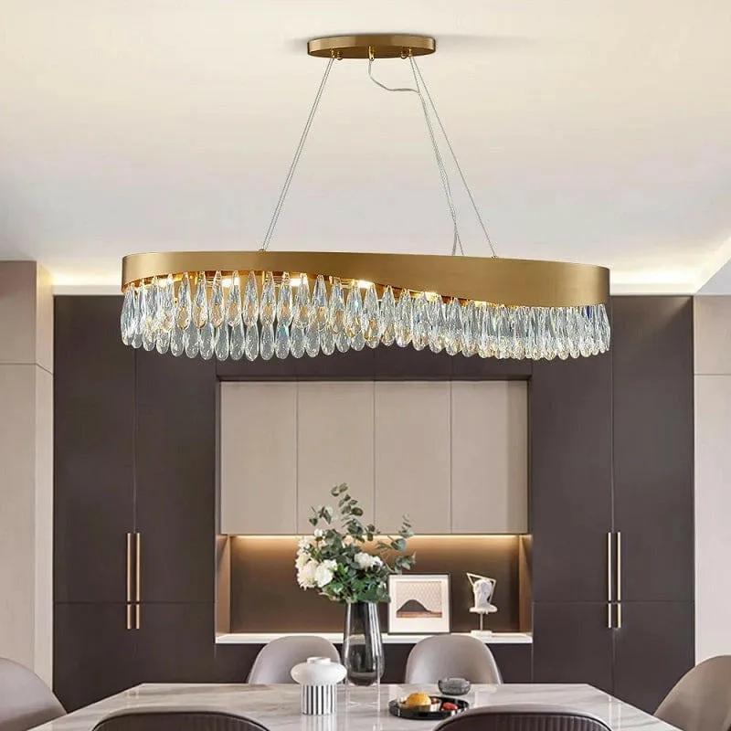 Meav - Luxury Rectangular Crystal Chandelier