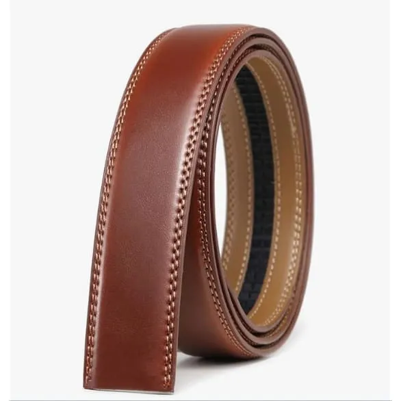 Men Leather Style Belt Multi-color Rachet Belt for Men without Buckle