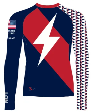 MEN RASH GUARD TOP FITTED NAVY | PROTEUS YACHT CLUB | PSNLZ'D