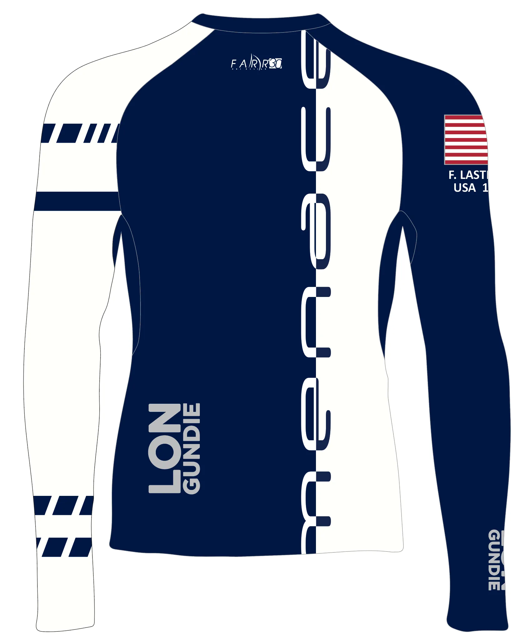 MEN RASH GUARD TOP FITTED NAVY | RUSHING / MENACE | PSNLZ'D