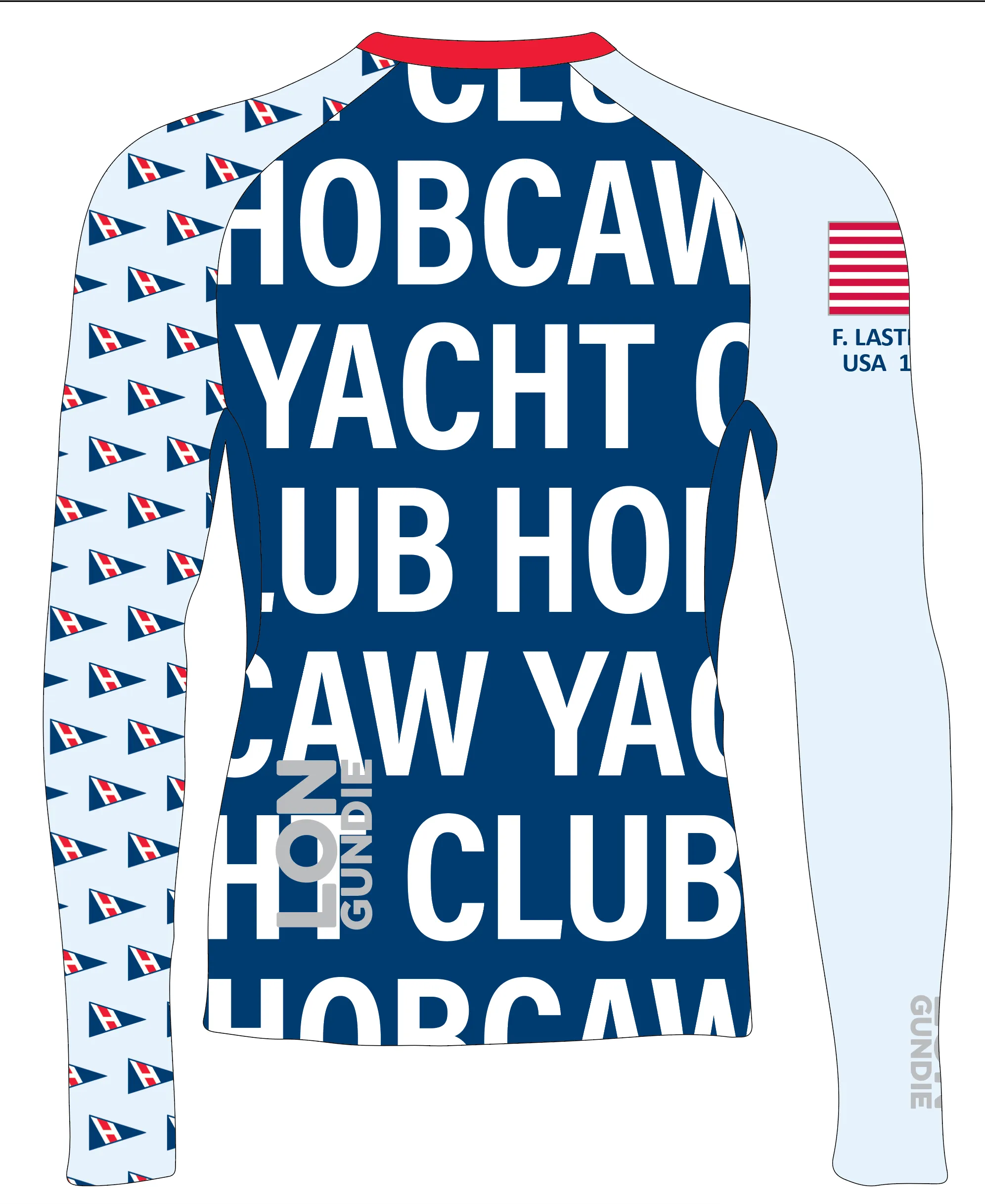 MEN RASH GUARD TOP FITTED RED | HOBCAW YC | PSNLZ'D