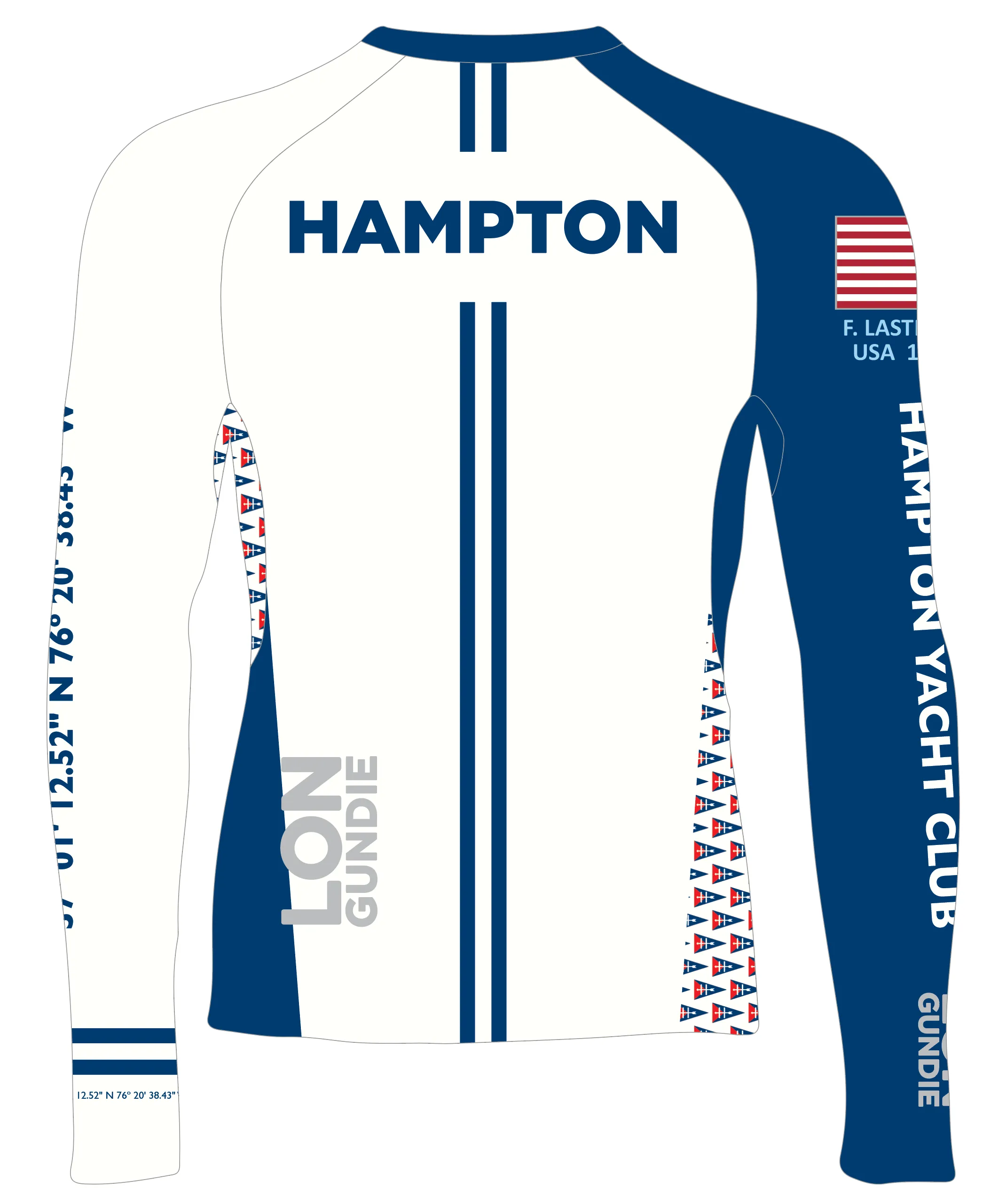 MEN RASH GUARD TOP FITTED WHITE | HAMPTON YC | PSNLZ'D