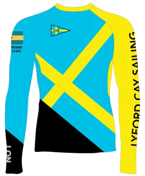 MEN RASH GUARD TOP LONG SLEEVE BLUE | LYFORD CAY SAILING | PSNLZ'D