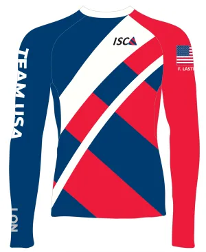 MEN RASH GUARD TOP LONG SLEEVE BLUE | US SUNFISH CLASS ASSOC. | PSNLZ'D