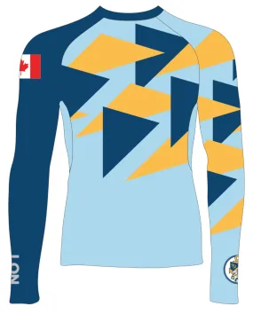 MEN RASH GUARD TOP LONG SLEEVE BLUE | WEST VANCOUVER YACHT CLUB