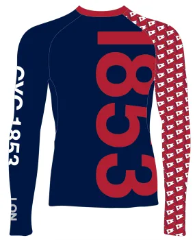 MEN RASH GUARD TOP LONG SLEEVE NAVY | CAROLINA YACHT CLUB