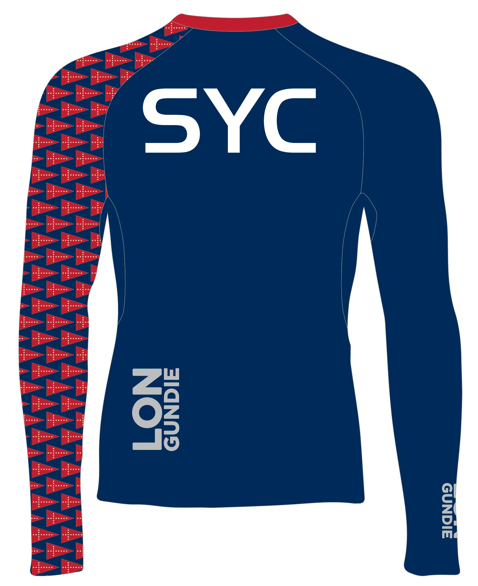 MEN RASH GUARD TOP LONG SLEEVE NAVY | SAYVILLE YC