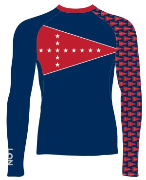 MEN RASH GUARD TOP LONG SLEEVE NAVY | SAYVILLE YC