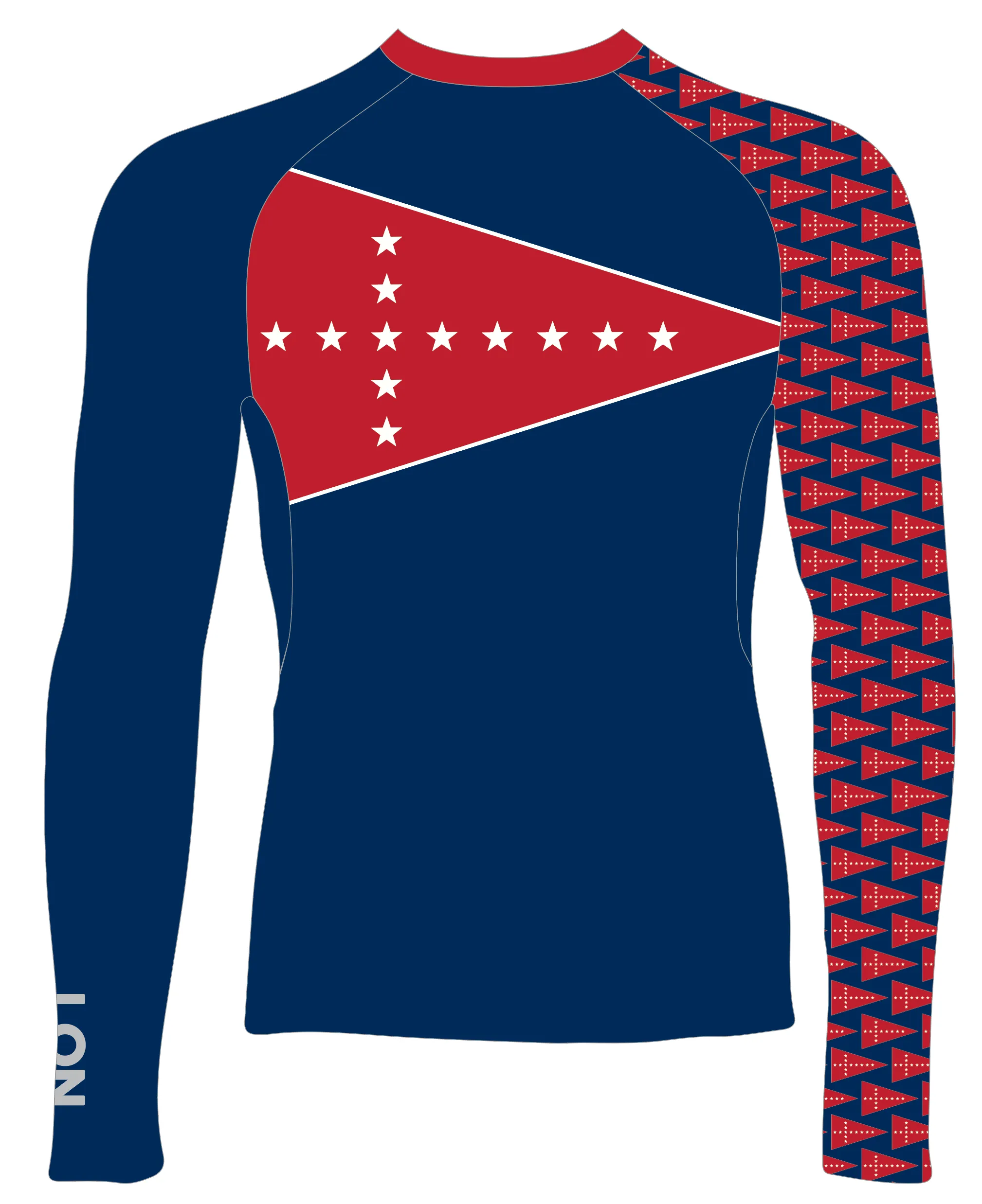 MEN RASH GUARD TOP LONG SLEEVE NAVY | SAYVILLE YC