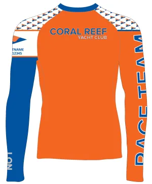 MEN RASH GUARD TOP LONG SLEEVE ORANGE | CORAL REEF YACHT CLUB | PSNLZ'D