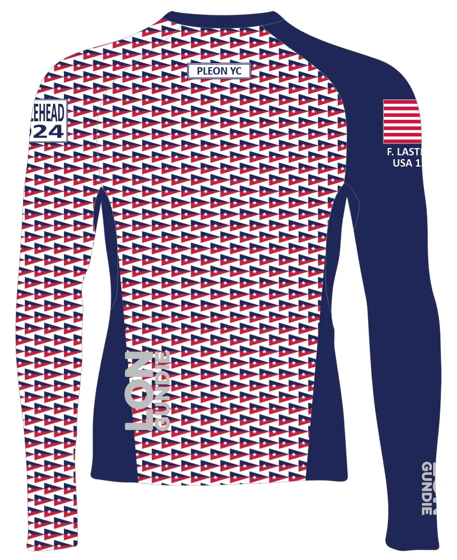 MEN RASH GUARD TOP LONG SLEEVE WHITE | PLEON YACHT CLUB | PSNLZ'D