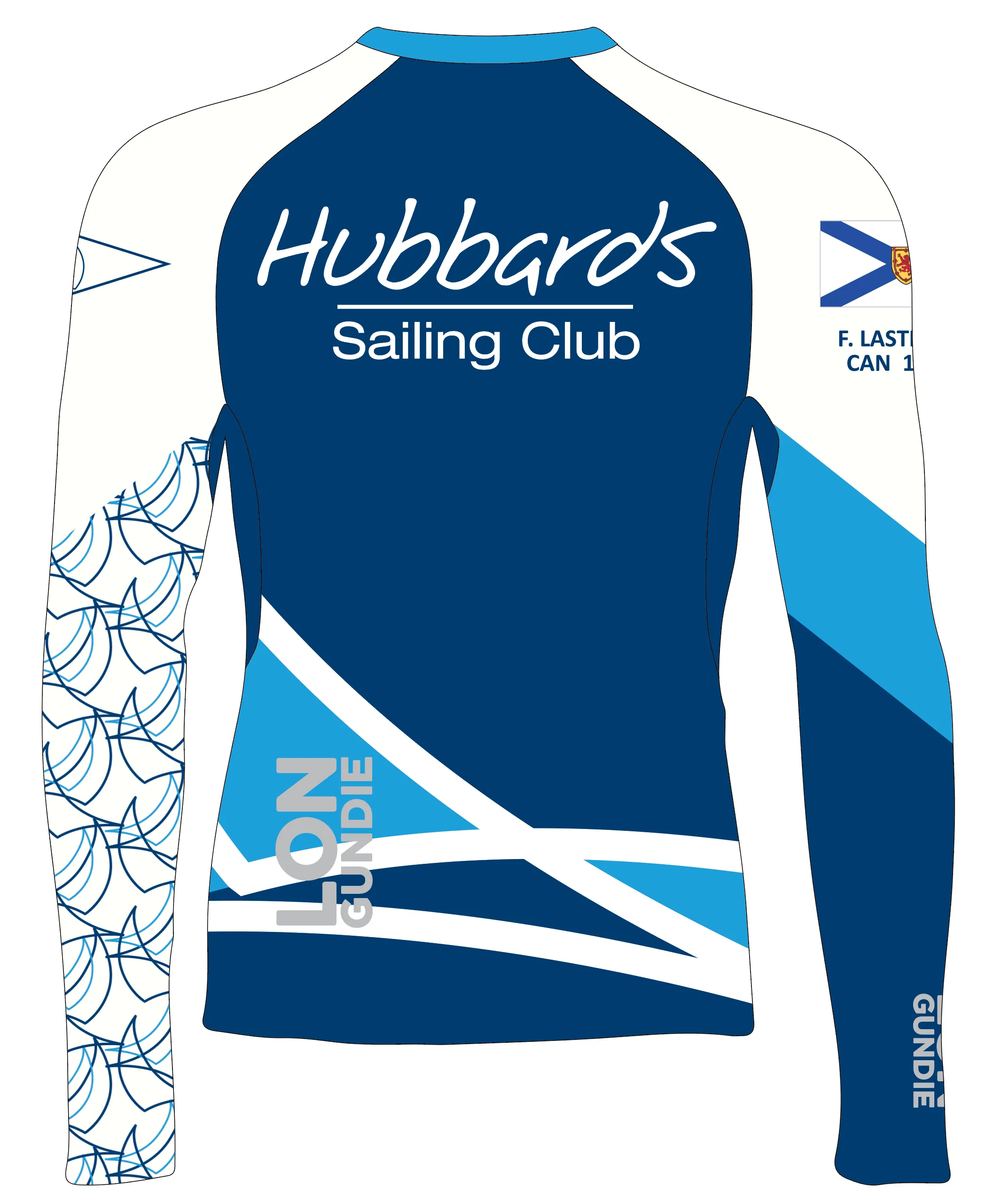 MEN T SHIRT TOP LOOSE FIT BLUE | HUBBARDS SAILING CLUB | PSNLZ'D