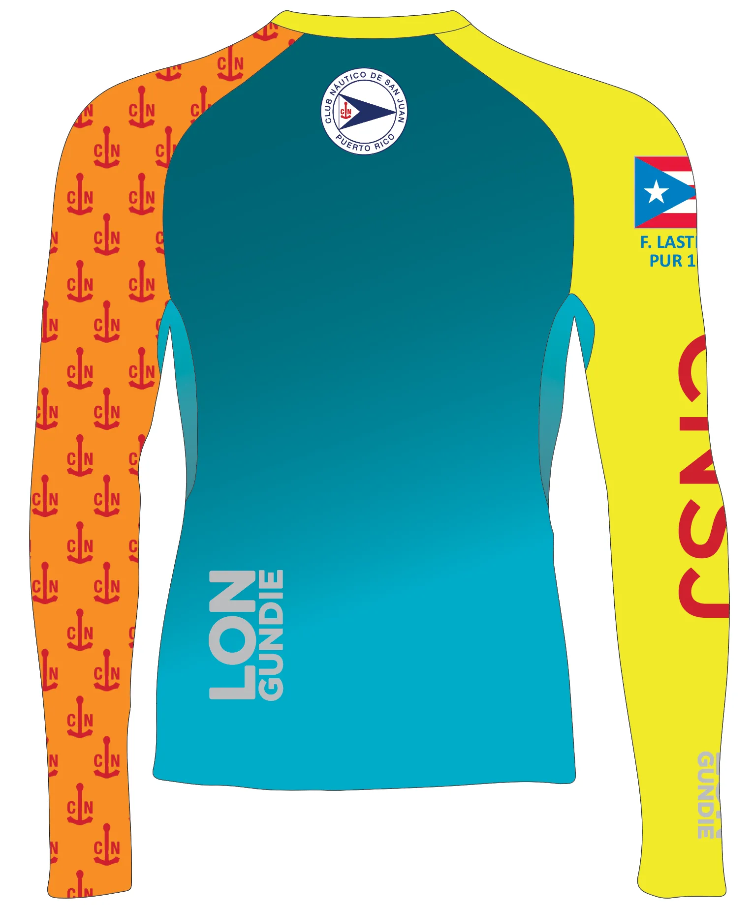 MEN TECH-TEE TOP LONG SLEEVE AQUA | CLUB NAUTICO SAN JUAN | PSNLZ'D