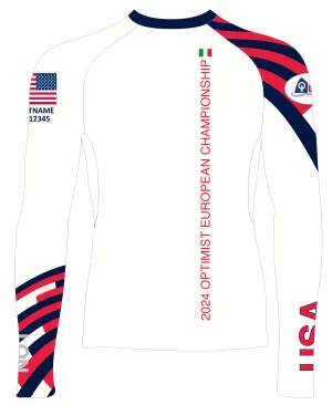 MEN TECH-TEE TOP LONG SLEEVE WHITE | USODA EUROPEAN CHAMPIONSHIP | PSNLZ'D