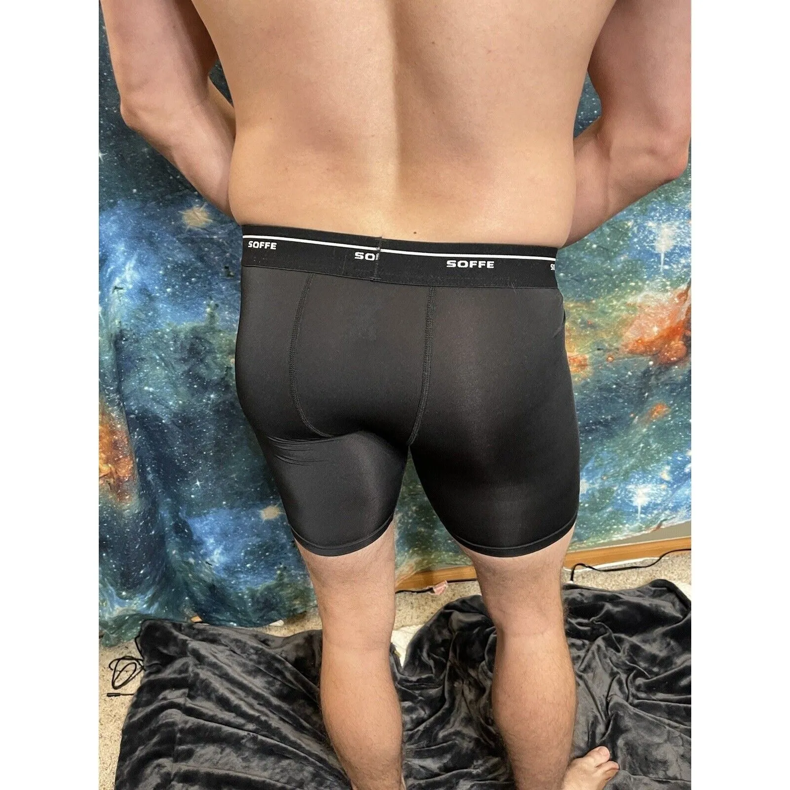 Men’s Black Soffe Base Layer Compression Shorts New Unworn