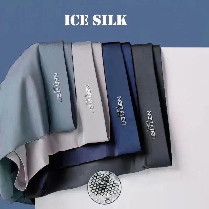 Men's Cooling Ice Silk Boxer Bundle: Stylish Comfort for Every Size