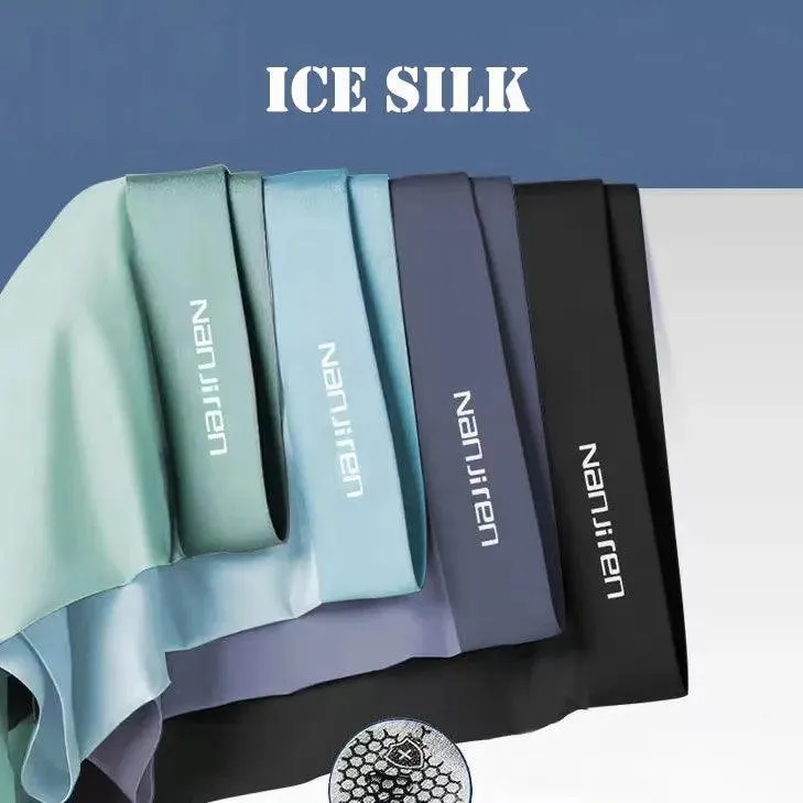 Men's Cooling Ice Silk Boxer Bundle: Stylish Comfort for Every Size