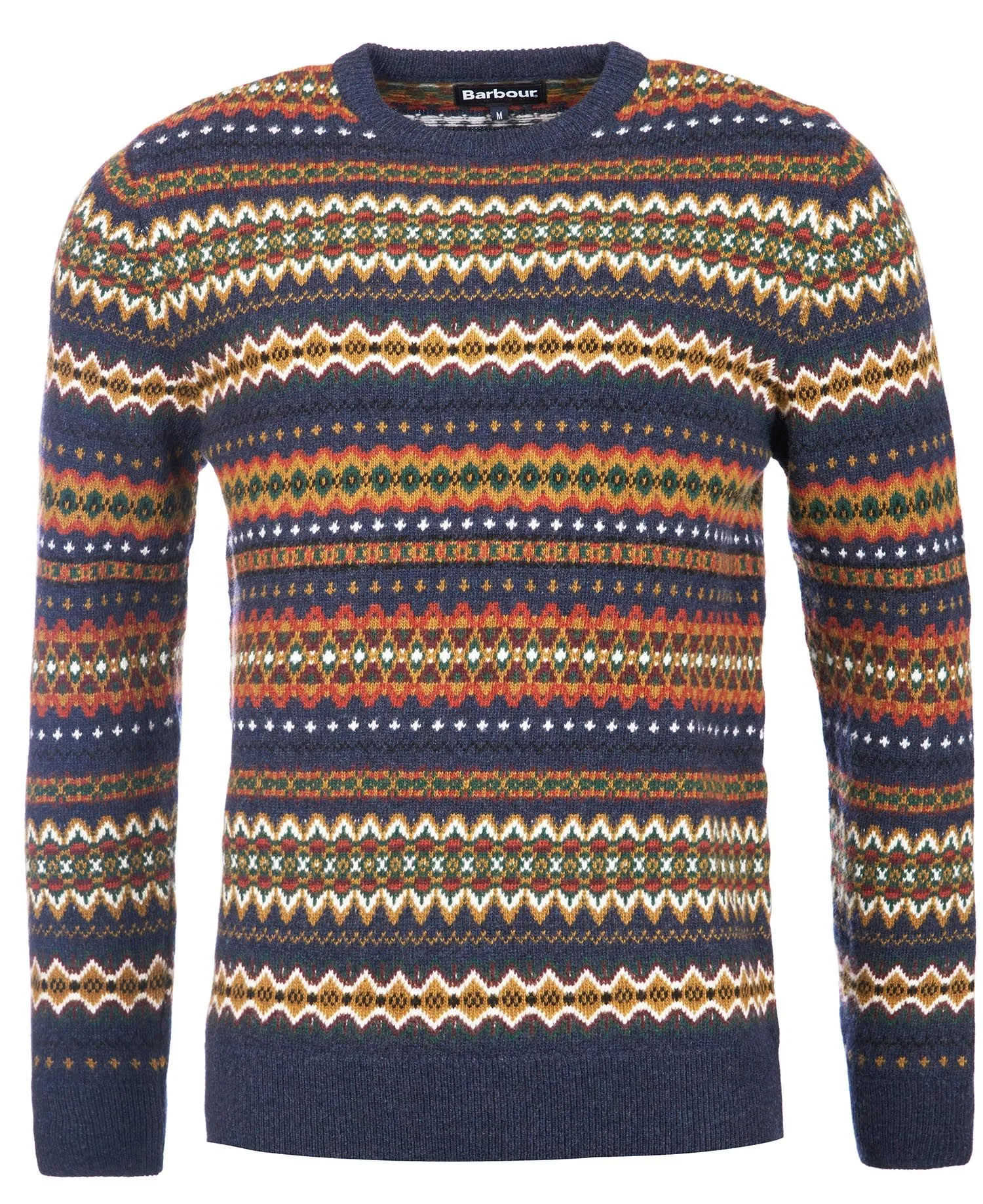 Men's Fairisle Crew Jumper - Navy Marl