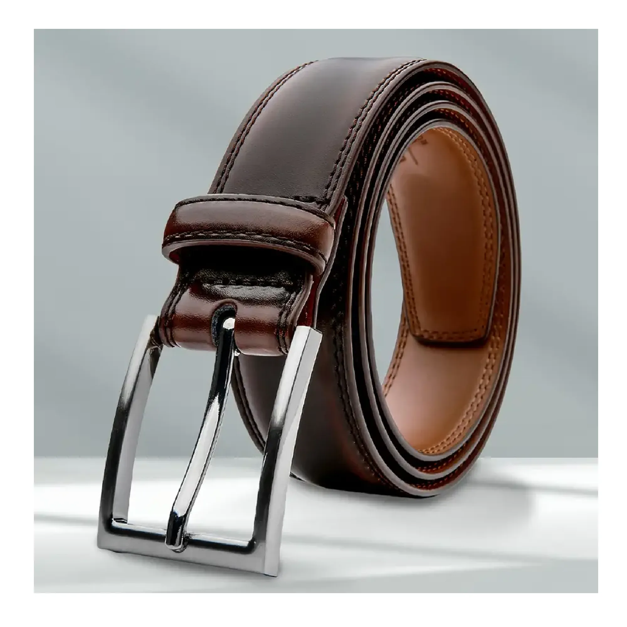 Men's Genuine Leather Belt, Fashion & Classic Casual Belt With Single Prong Buckle For Jeans, Pants, Work And Business, Gift For Dad & Husband