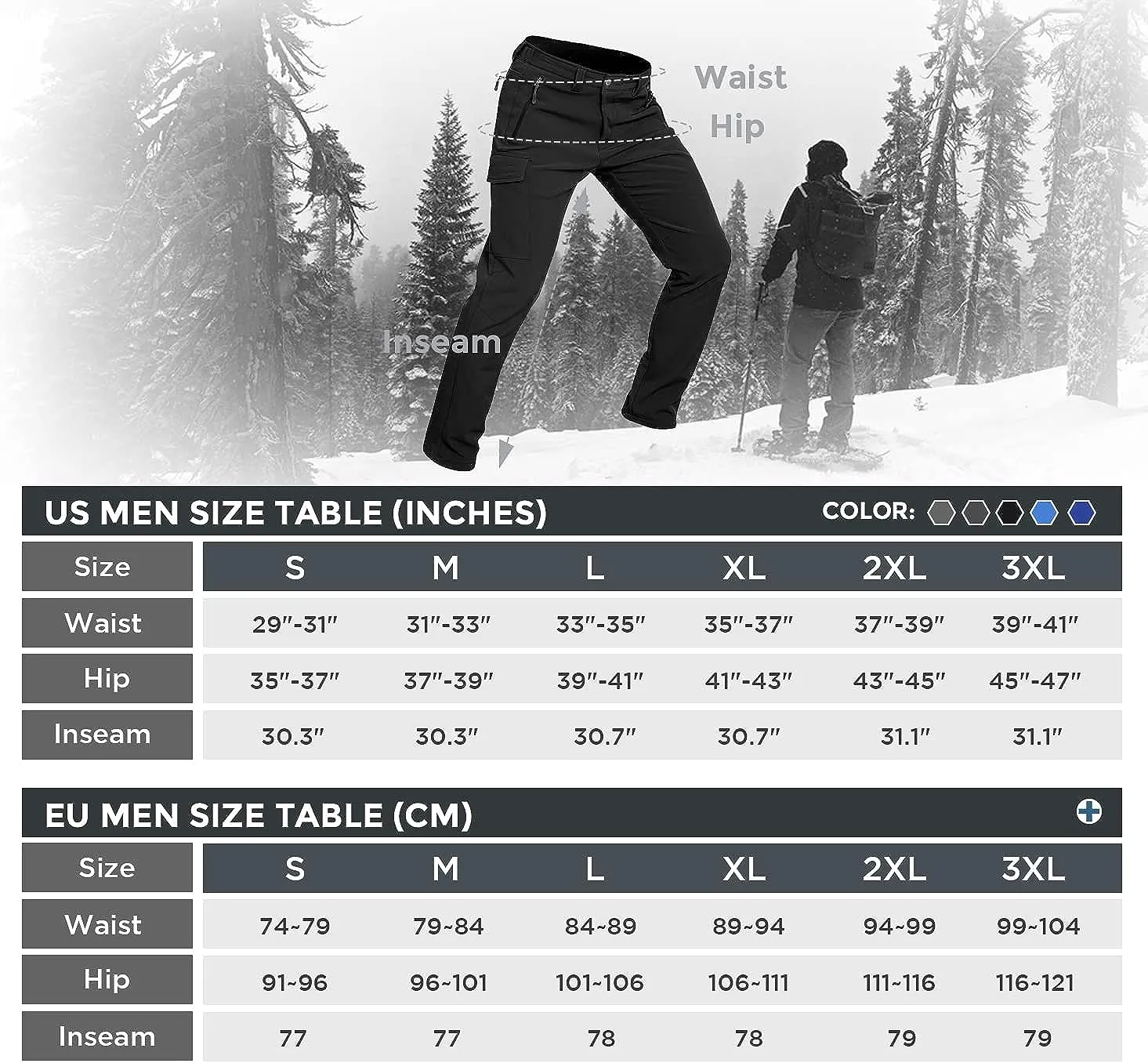 Men's Snow Ski Hiking Pants 07