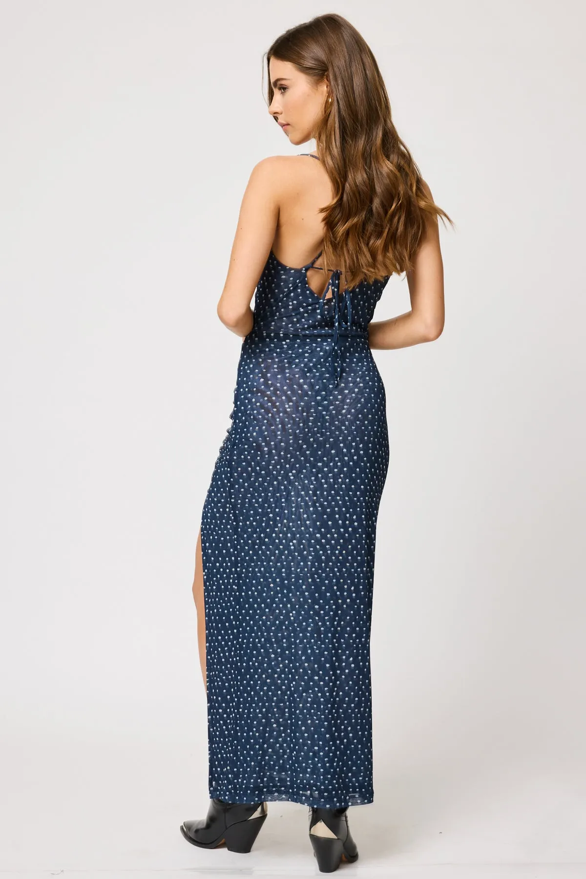 Mesh Get Together Maxi Skirt - Pallini Navy