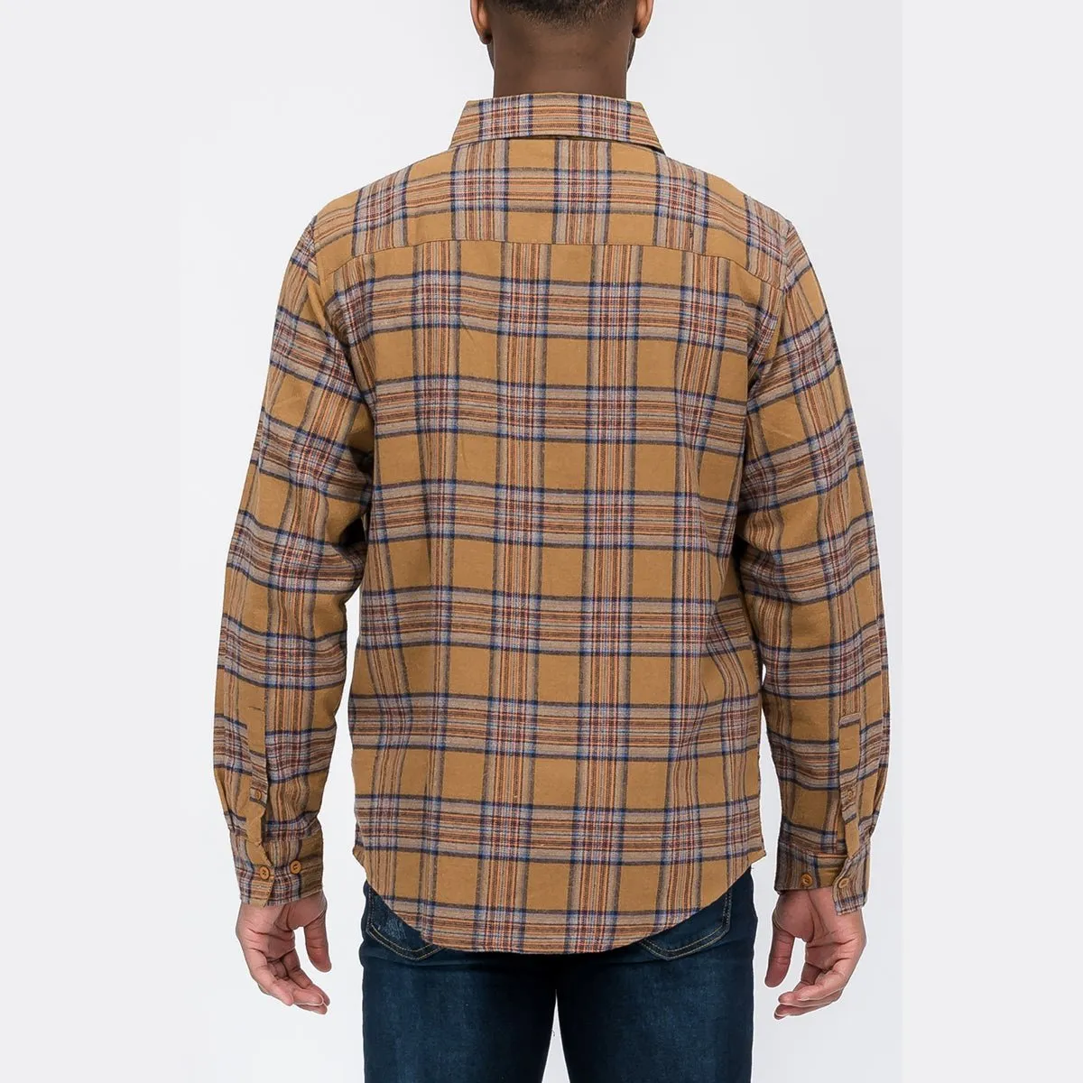 Mocha Checkered Flannel Shirt