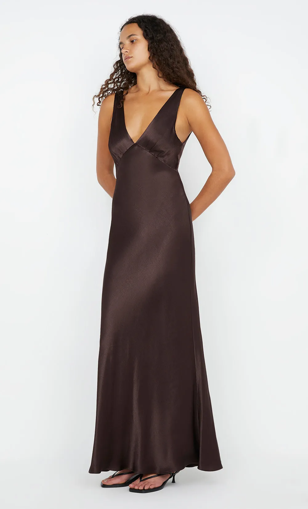 MOON DANCE VERONA DRESS - DARK CHOCOLATE