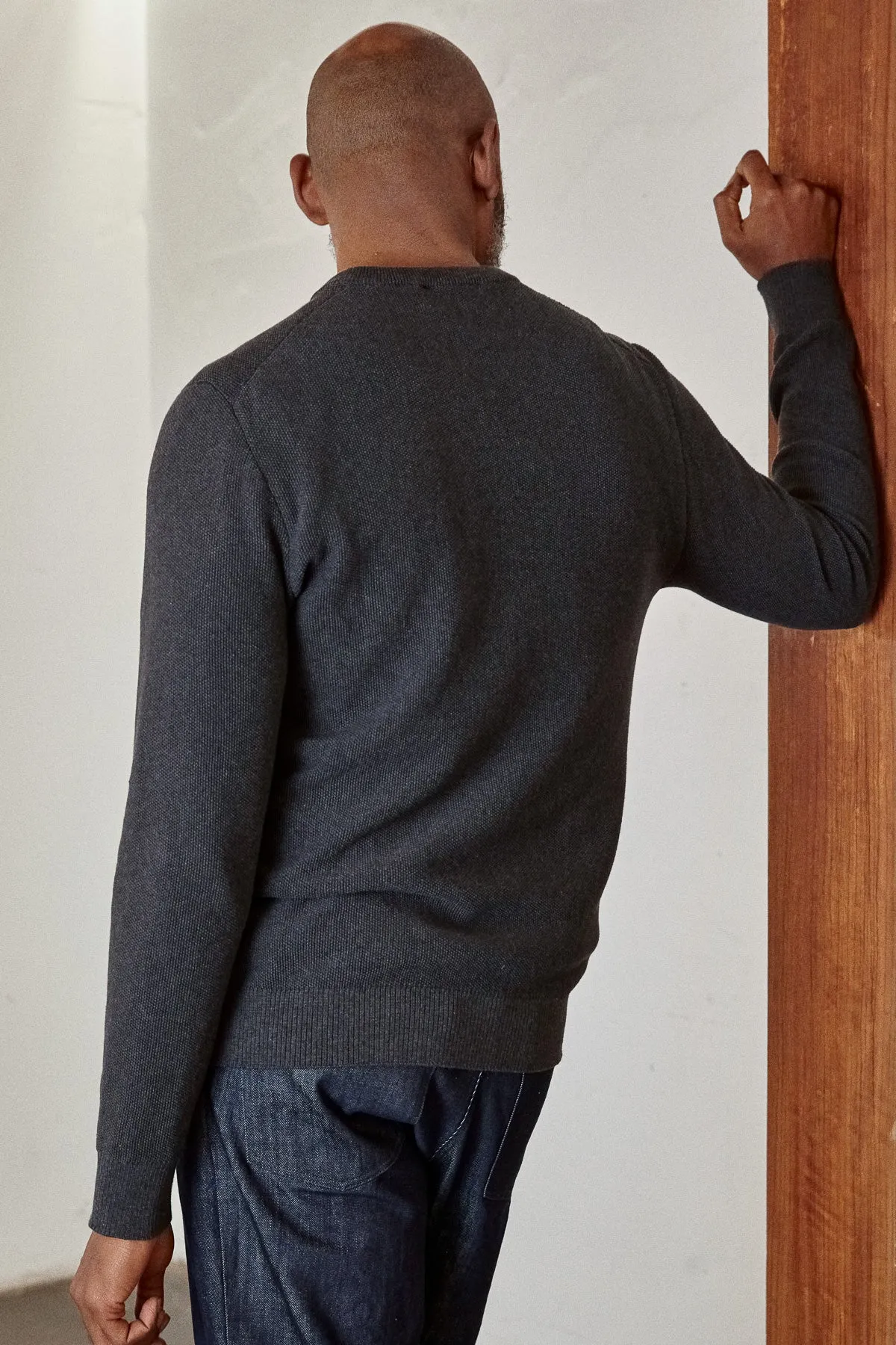 MORTEN jumper eco knotted anthracite