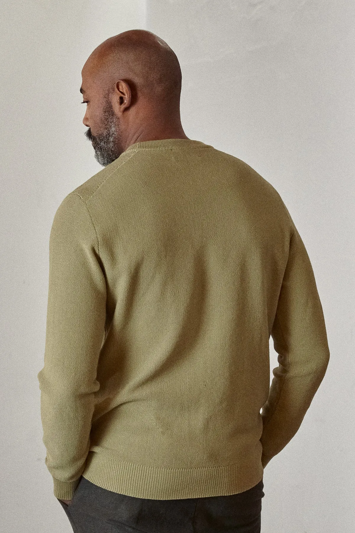 MORTEN jumper eco knotted khaki