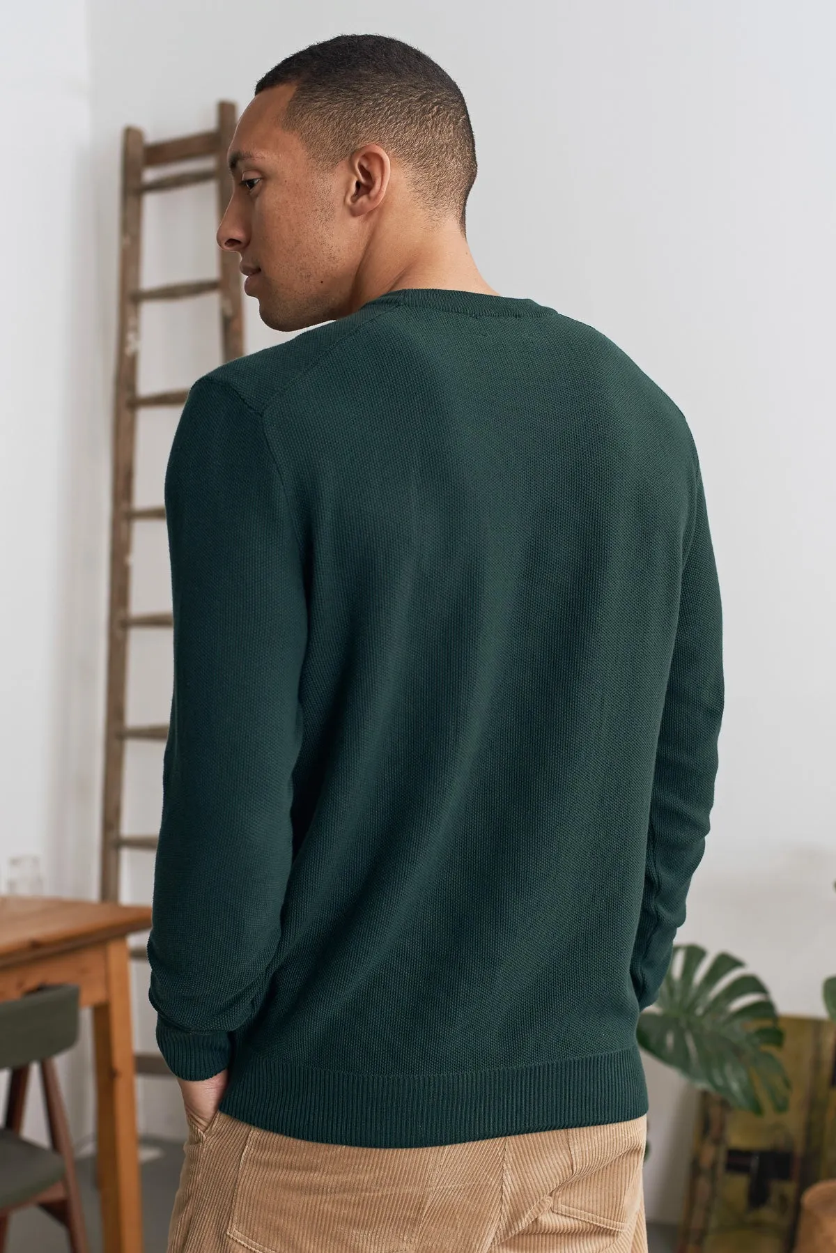 MORTEN jumper eco knotted scot green