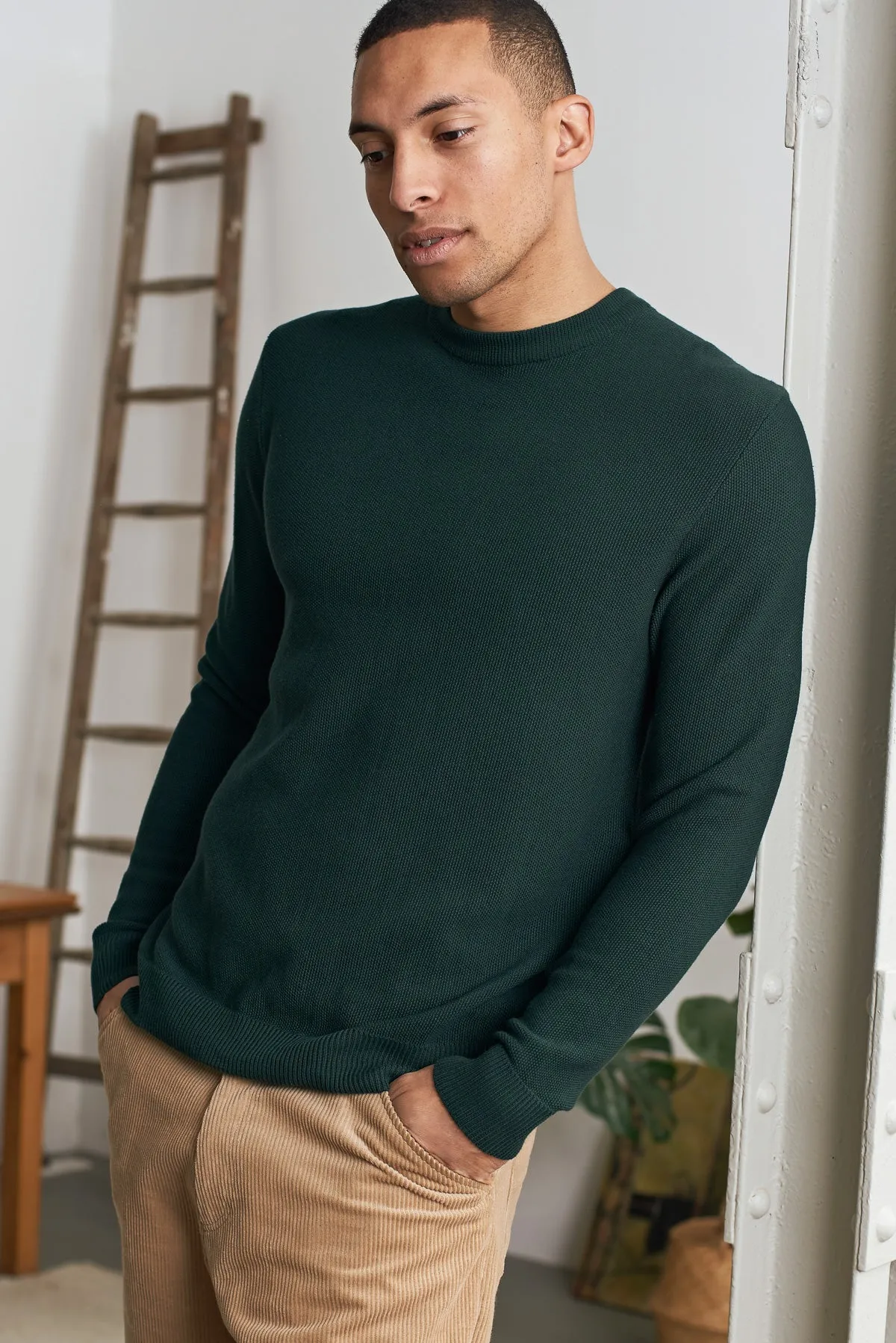 MORTEN jumper eco knotted scot green